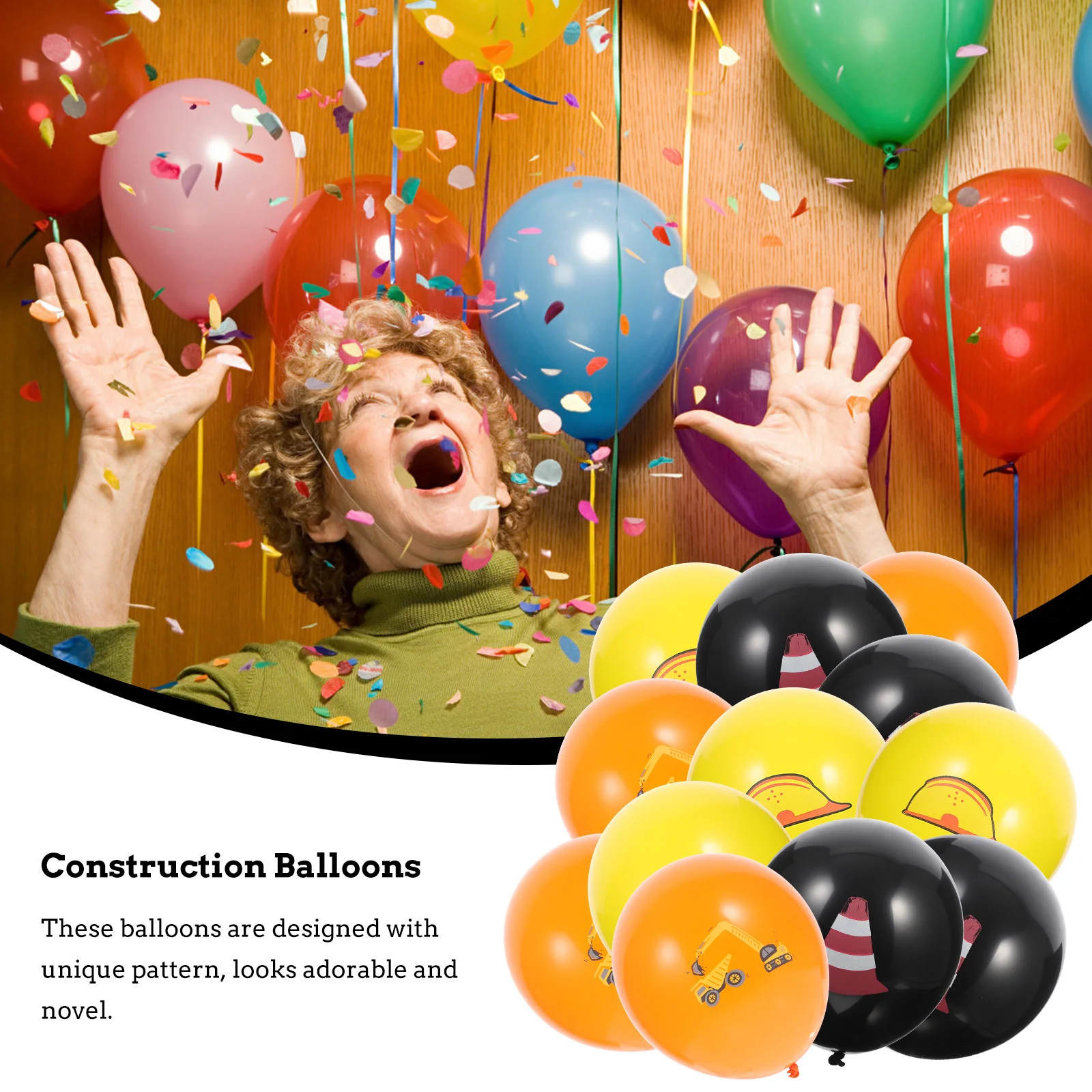 

30Pcs Construction Themed Balloons Party Latex Decorations Perfect Birthday Festival Supplies Construction Balloons