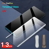 3PCS UV Tempered Glass for OnePlus 13 12 11 10 9 8 7 7T Pro Full Surface Dust-free Coverage Film for OnePlus 13 Screen Protector