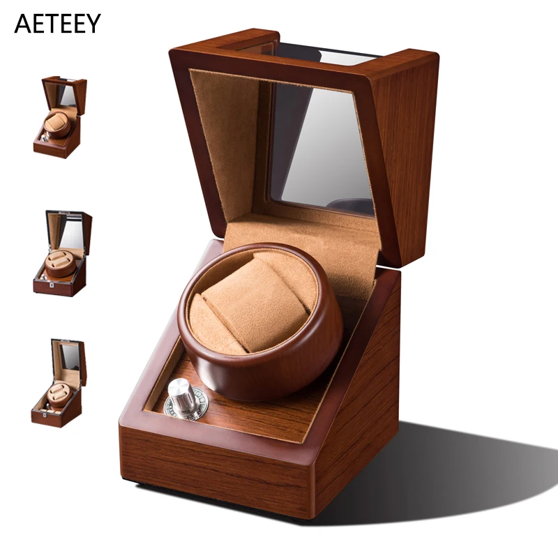 

For Watch Top Grade Solid Wood Varnish Watch Winder Display Box for Automatic Watches Organizer Storage Case Customizable Logo