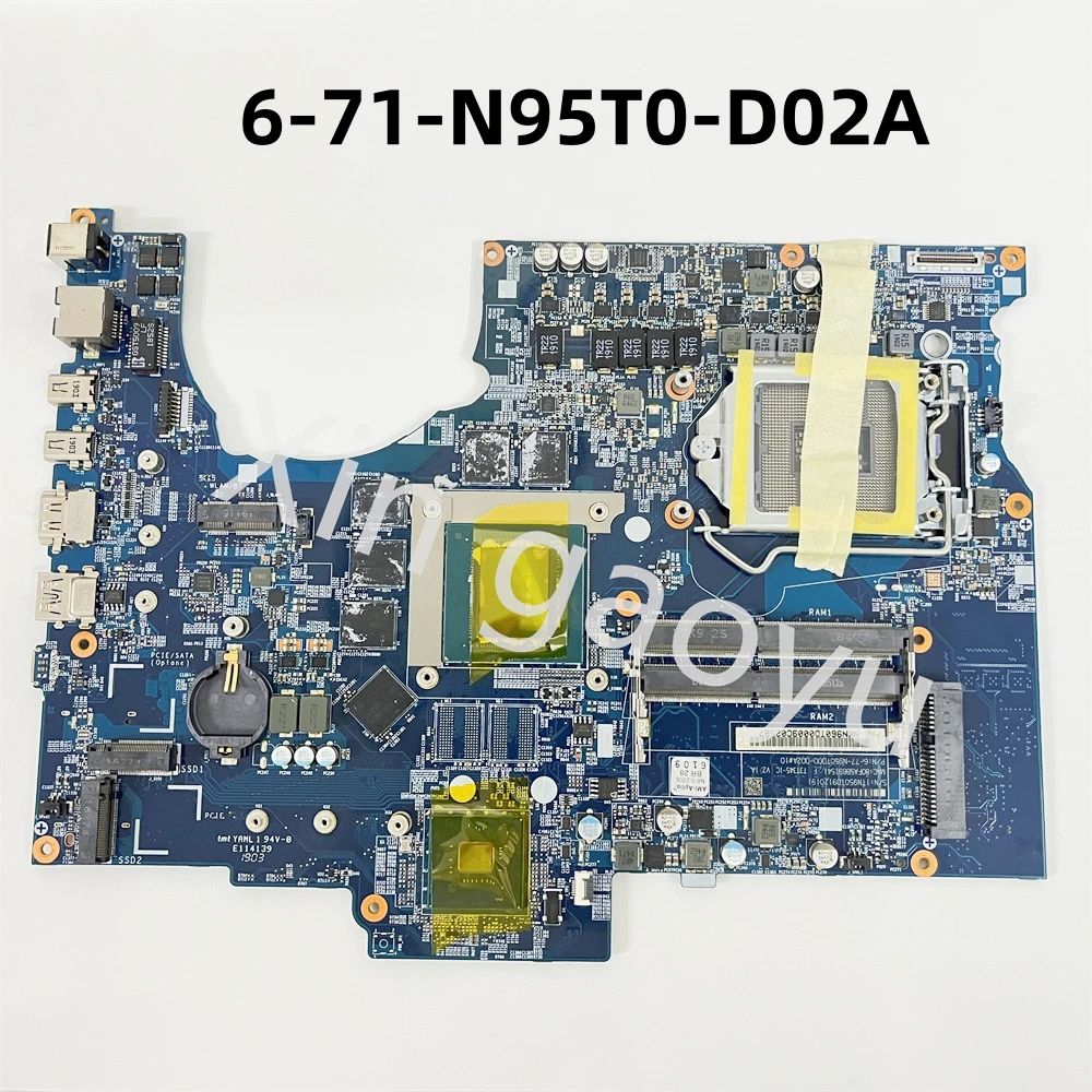 

FOR CLEVO TX9-CT5DK TX9-CT7DK N950TD N950 Motherboard 6-77-N950TD00-D02A 6-71-N95T0-D02A N18E-G1-KD-A1 RTX2060 GPU Test Perfect