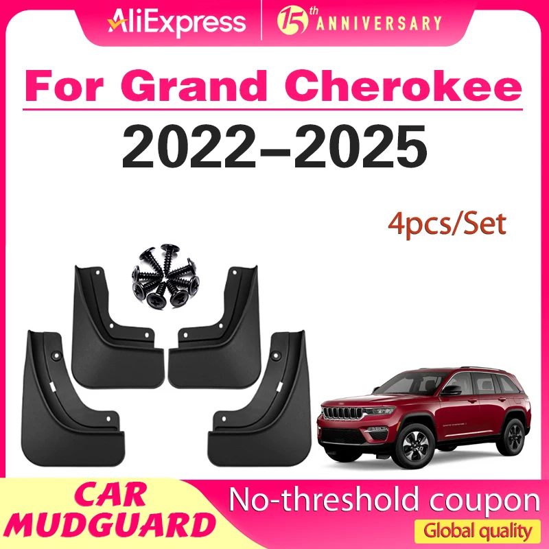

FOR jeep Grand Cherokee 2022-2025 Car Molded Mud Flaps Splash Guards Mudguards Front Rear Styling Front Rear Car Accessories