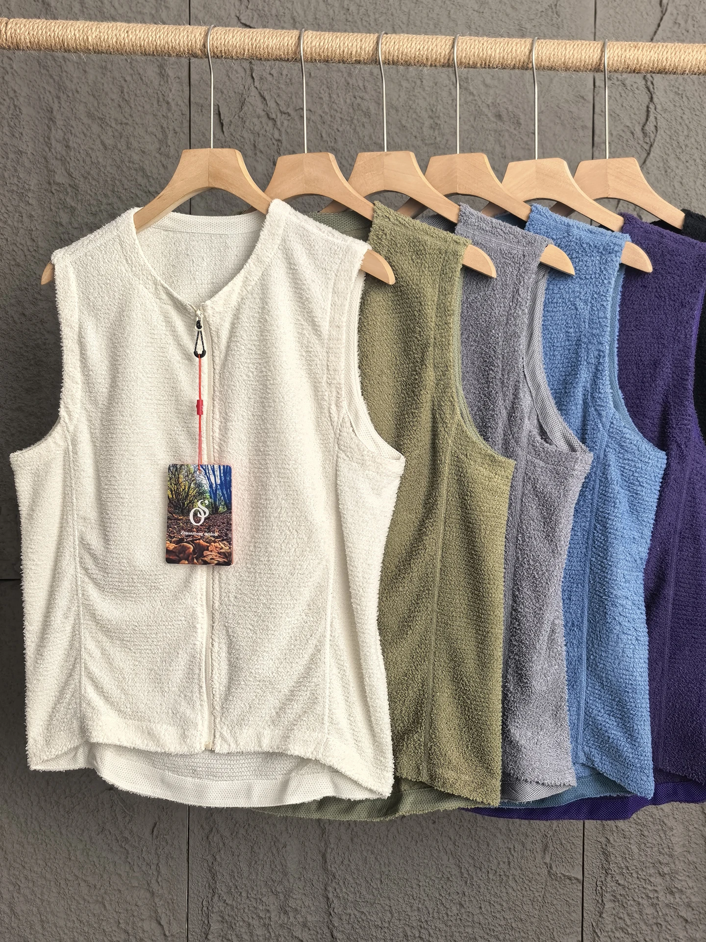 

Lightweight Fce Zipperl Svel Vest Breathable Soft Warm Loose Trendy Men's Vest Outdoor Casual Sle Polyester Fiber