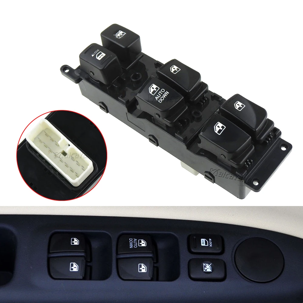 Car styling Electric Power Master Window Switch Lifter Glass Control Button For Hyundai Accent GLS Sedan 4-Door 93570-1E111