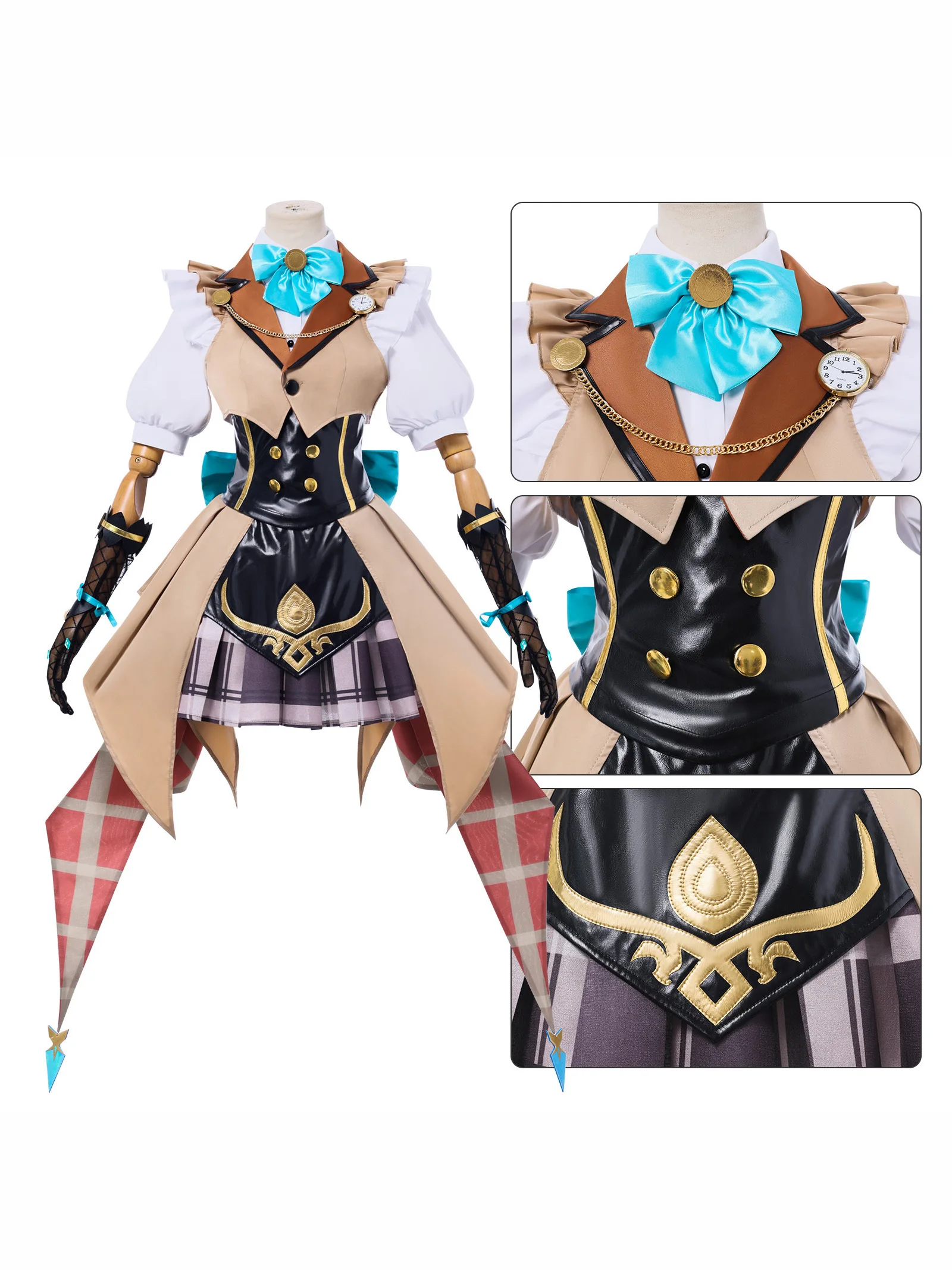 

1-Pc Uniform Anime Cosplay Set - for Comic Con, Festivals, Theme Parties, Stage Performances & Carnivals,Xiao Qiao