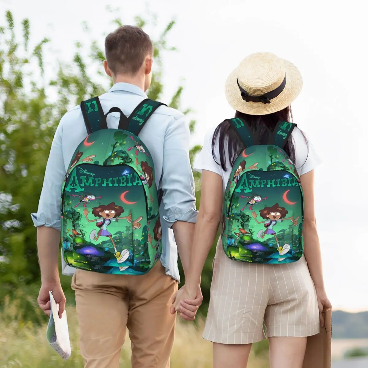 Amphibia Anne Boonchuy Fashion Backpack Sports Student Business Magic Cartoon Advanture Daypack for Men Women Laptop Canvas Bags