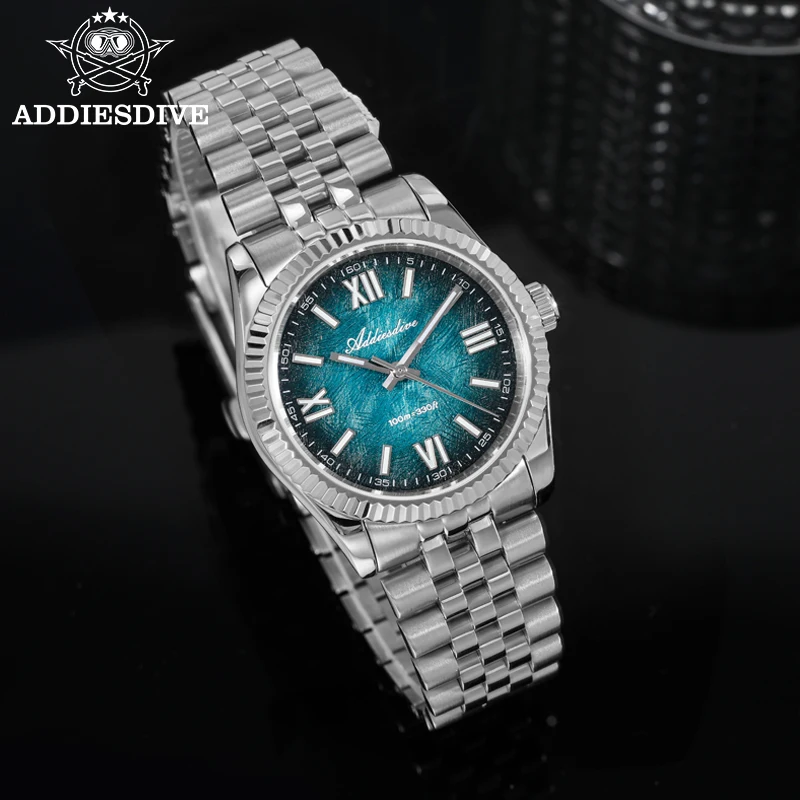 

ADDIESDIVE 36mm Men's Watch Sapphire AR Coated 100m Waterproof New Quartz Watches BGW9 Luminous VH31 Diving Watch for Men AD2512