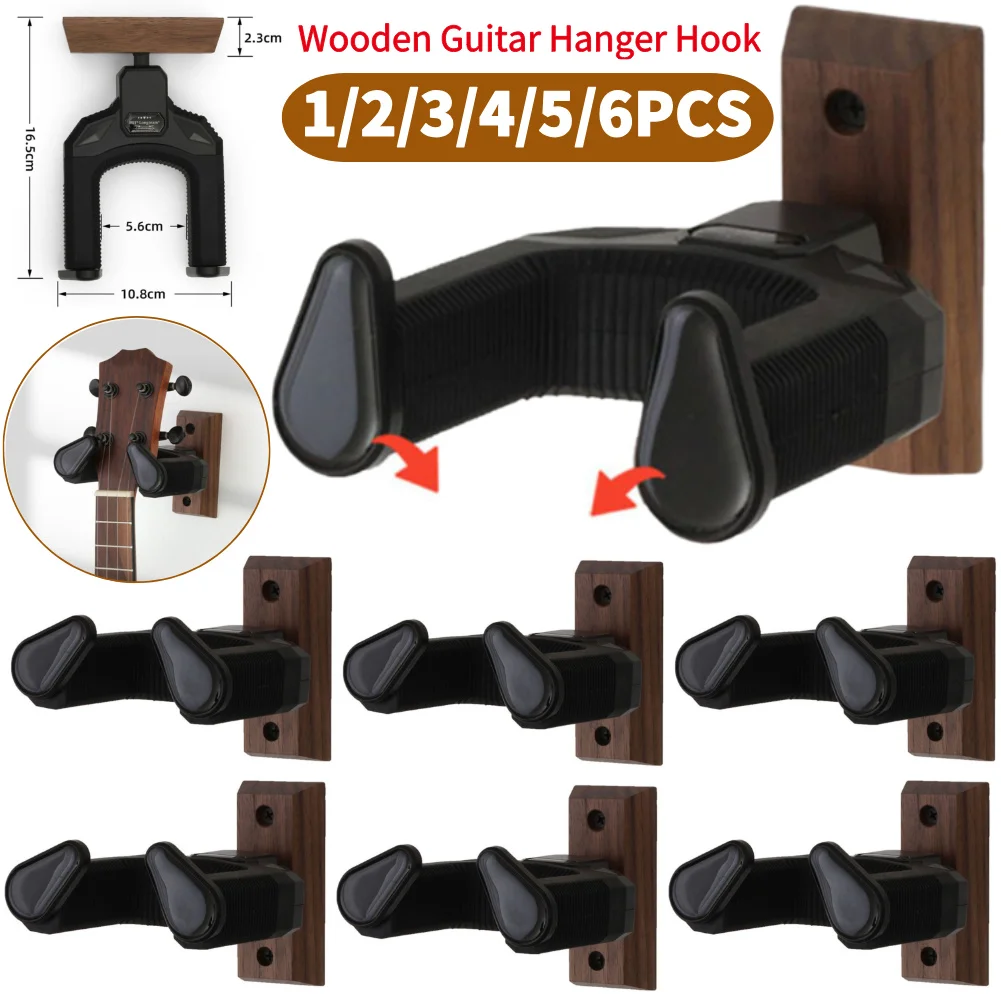 Holz-Gitarrenhalter Haken Rutschfester Gitarrenständer Universelle Gitarrenhalterung für E-Gitarre Ukulele Bass