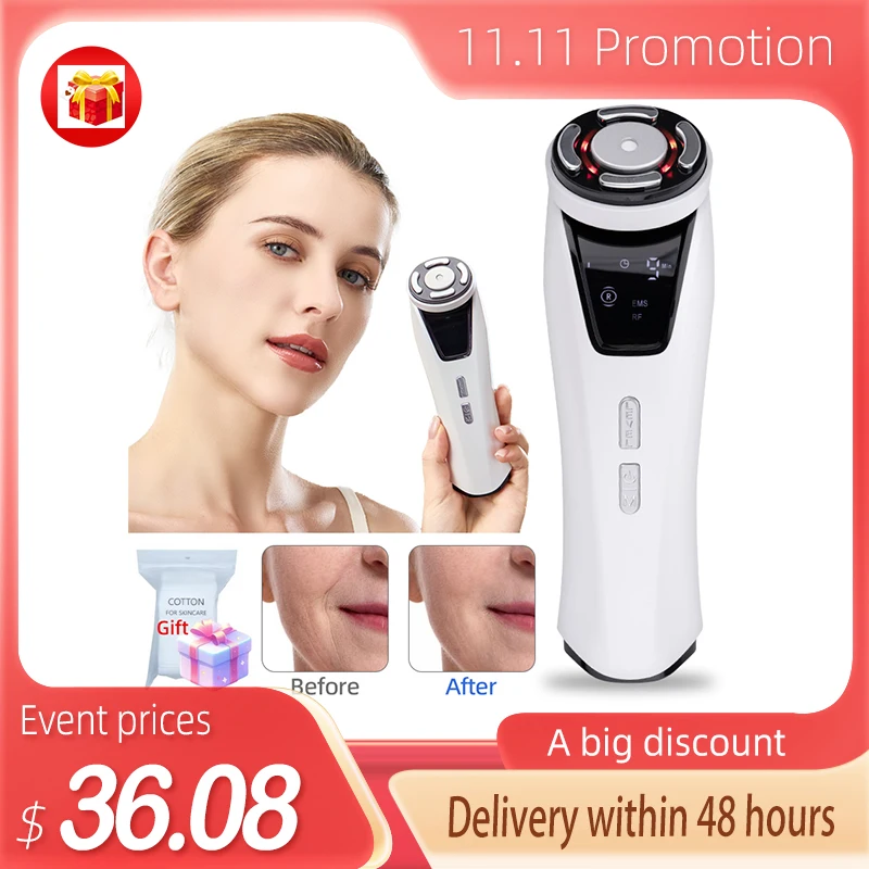 

4 IN 1 HIFU Machine Ultrasound Facial Lifting Device EMS Lift Firm Tightening Skin Wrinkle Face Care Beauty Tools For Face LESEN