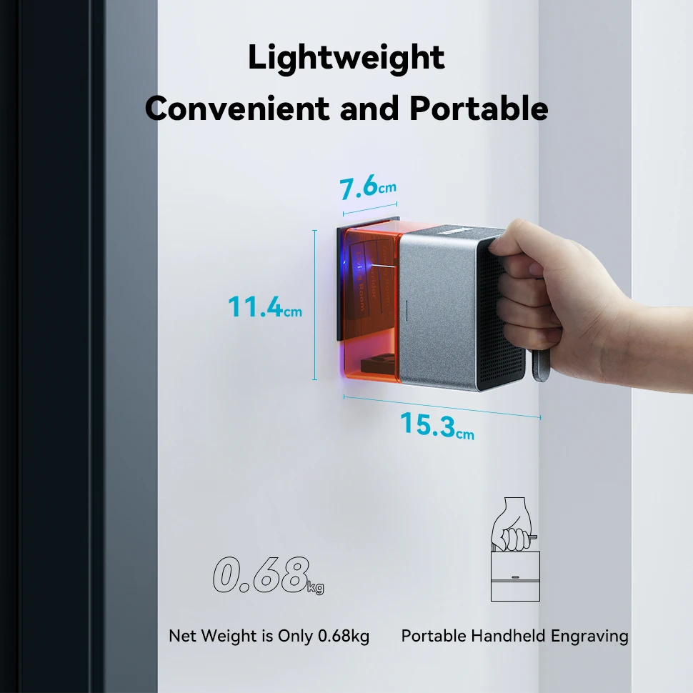 WAINLUX Z4 Handheld Portable Laser Engraver 5W Blue Light Laser Power Support BT Function Wirelss Connection APP Comtrol Offline