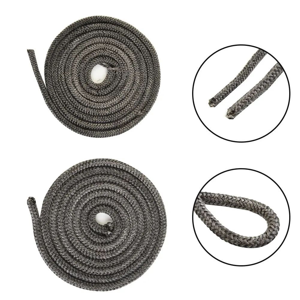 6/8mm Fireplace Sealing Rope Gasket Cord Stove Door Fireplace Cord High Temperature Woodburner Sealing Rope Replacement