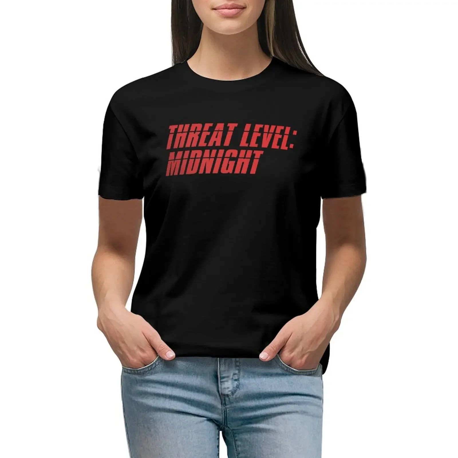 

Threat Level Midnight - The Office T-Shirt female Aesthetic clothing summer top aesthetic clothes clothes for woman