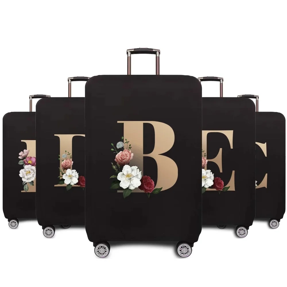Luggage Covers 18-32 Protector Travel Luggage Suitcase Protective Cover gold letter series Stretch Dust Cover Travel Accessories