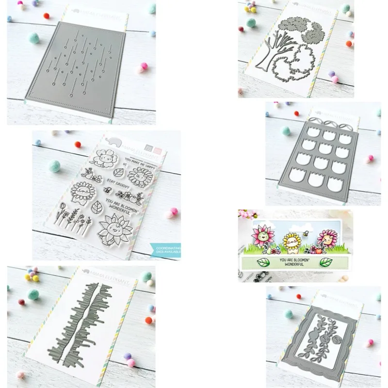 

You Are Blooming Wonderful Metal Cutting Dies & Stamps Scrapbook Diary Decoration Stencil Embossing Template DIY Greeting Card