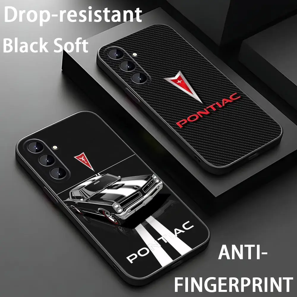 P-PONTIACES Phone Case For Samsung Galaxy S26 S25 S24 S23 S22 S21 Plus Ultra Note20 Soft Black