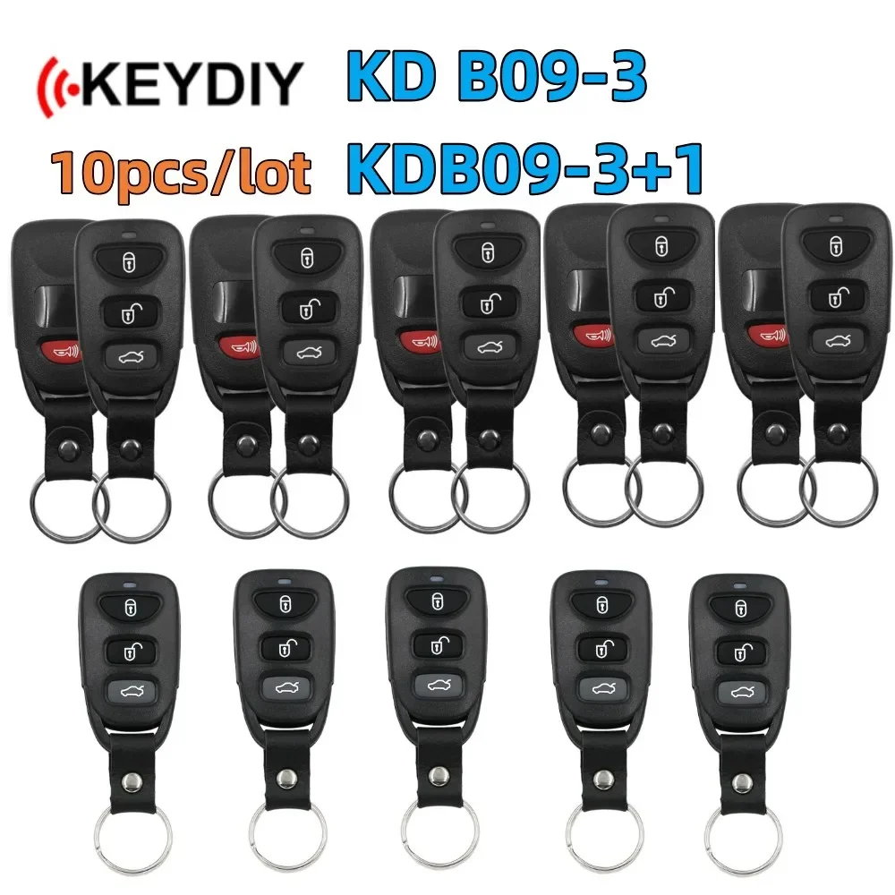 10pcs KEYDIY KD B09 Car Key 3/4 Buttons Universal Remote Car Key for KD900 KD900+URG200 KD-X2 B Series Car Key