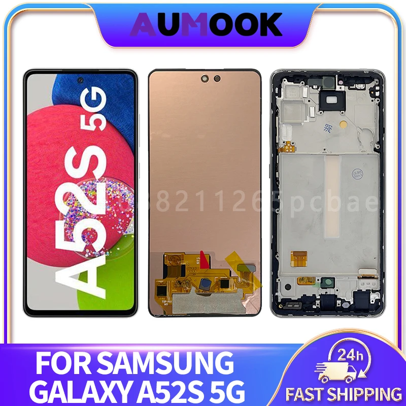 AMOLED LCD For Samsung Galaxy A52s 5G A528 LCD Display Touch Screen Digitizer Assembly Panel A528B A528N Repair Part Replacement