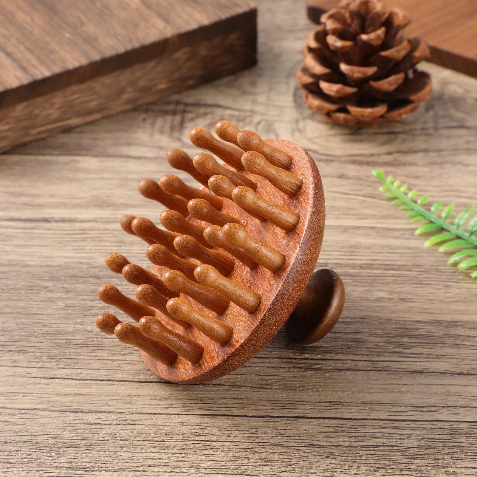 

Wooden Scalp Massager Round Tip Wide Tooth Comb For Dry Wet Hair Itch Reduction Hair Care Tool Gua Sha Wood