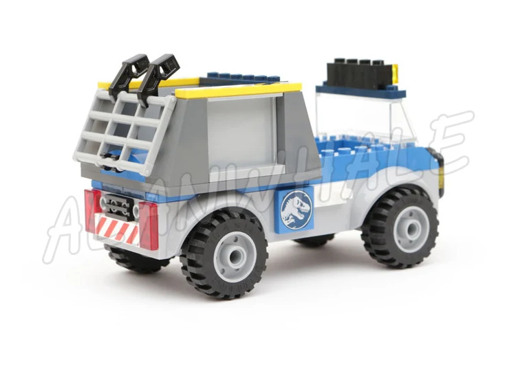 102pcs Jurassic World Juniors Raptor Rescue Truck Cage Owen Dinosaur Park 10919 Building Blocks Toys Compatible With Model