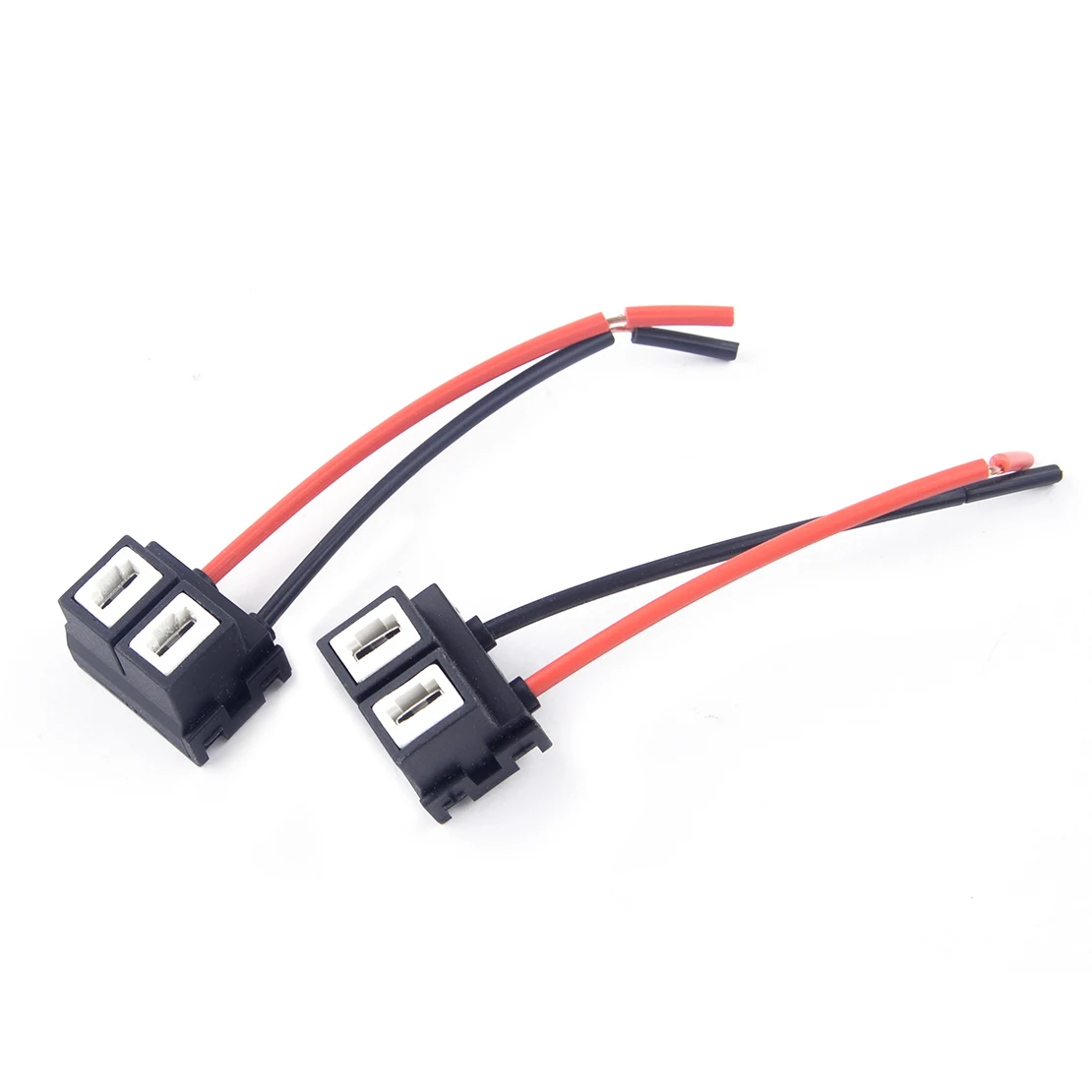 2pcs H7 Headlight Fog Light Ceramic Wiring Harness With Pre-wired Sockets Bulb Holder Adapter Connector