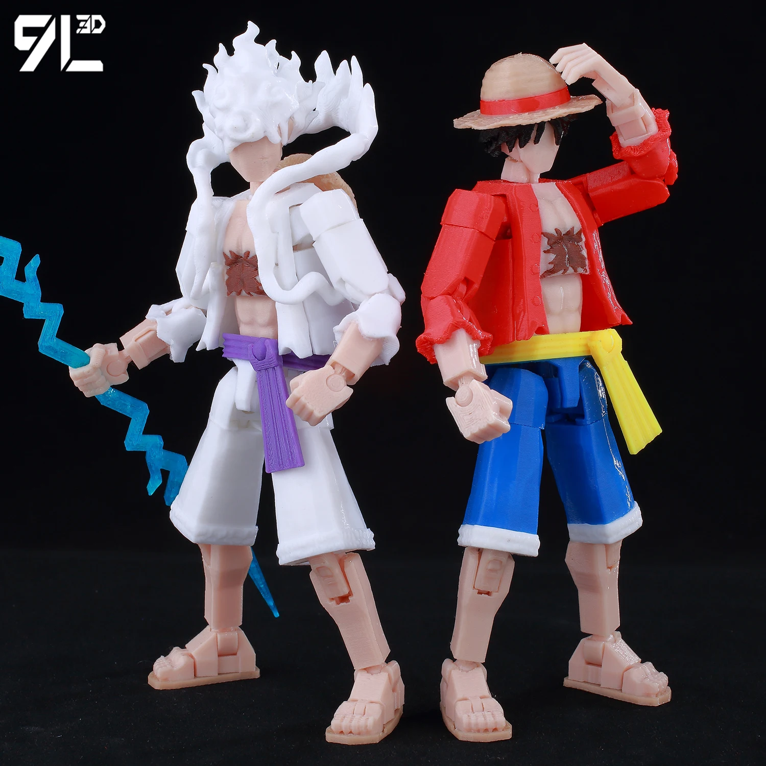 9L3D Printed Anime Characters Lucky 13 Zoro Dummy Action Figures