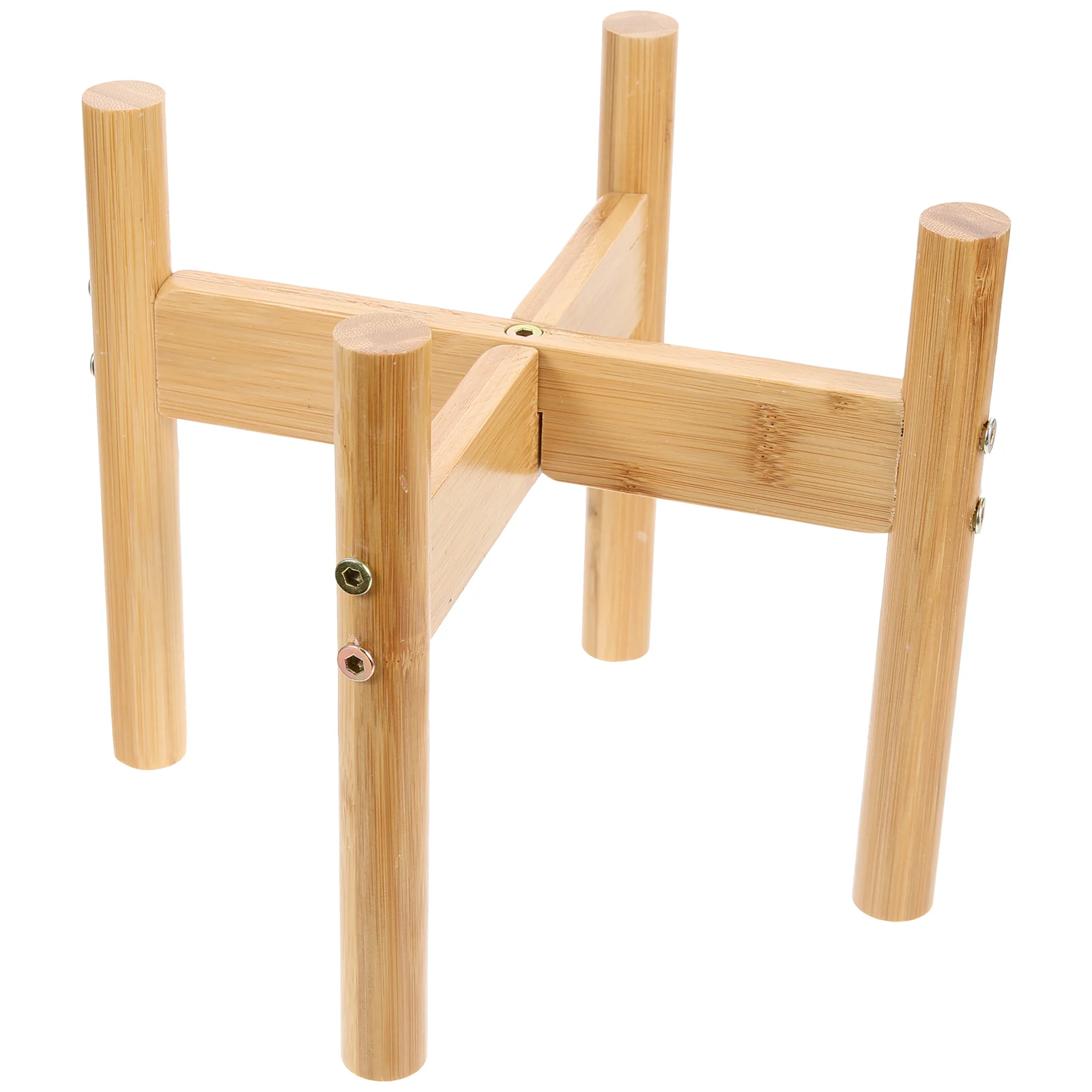 1 Set of Pet Bowl Support Rack Bamboo Cat Food Bowl Holder Household Dog Feeder Stand Pet Supply