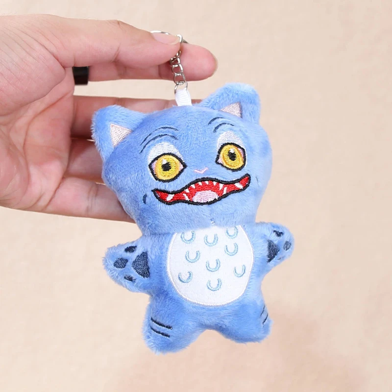 Blue Tiger Doll Pendant Plush Keychain Keyring Backpack Buckle Filled Plush Pendant Soft Skin friendly Fabric Healing Gift
