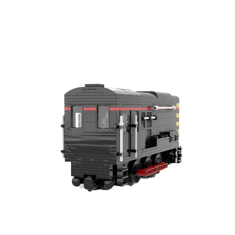 MOC-157609 City Railway Diesel electric locomotive - Shunter 08 level Building Block Assembly Model Brick Boy Toy Gifts