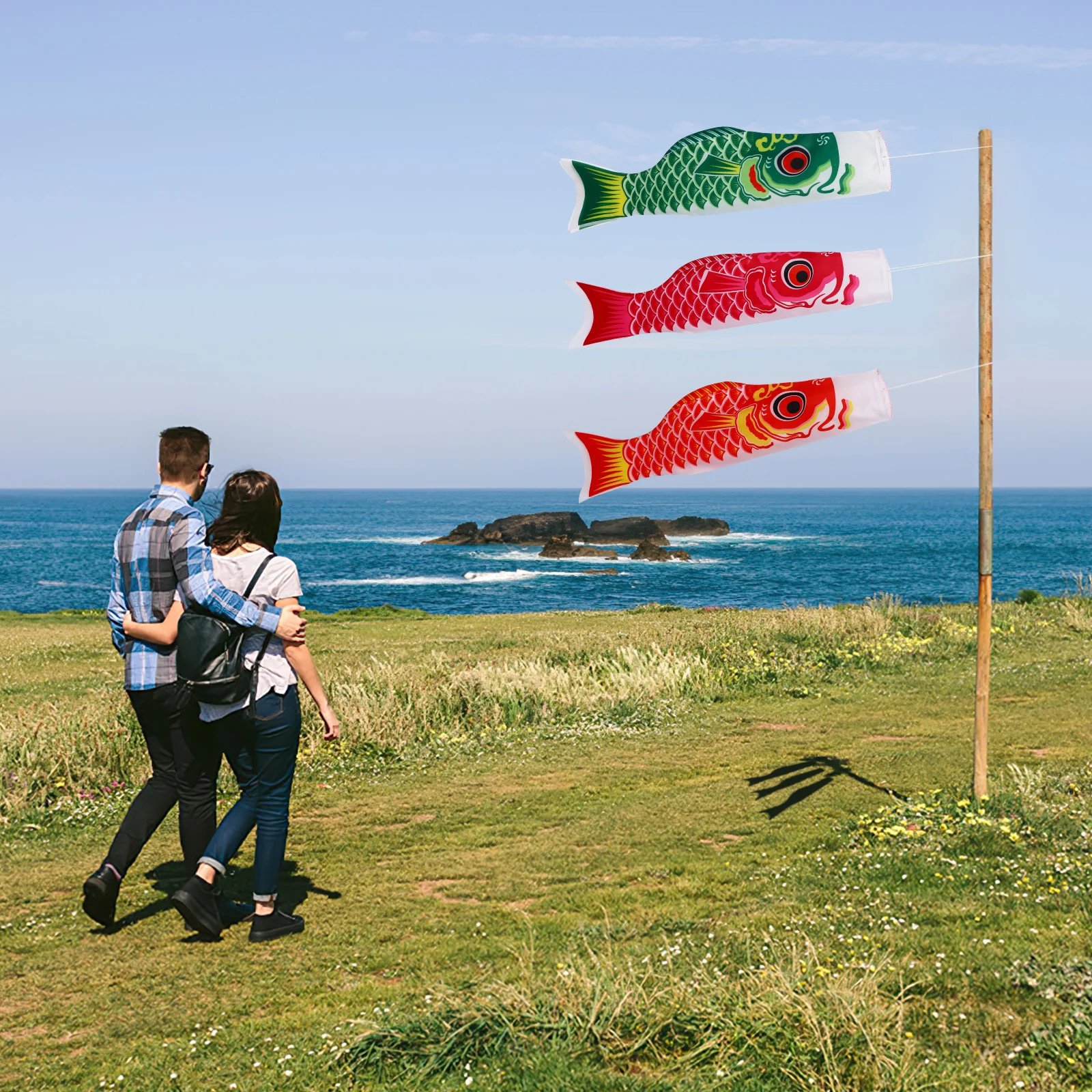 

5 PCS Carp Streamer Unique Decor Windsock Japanese Fish Flag Banner Flags Culture Outdoor