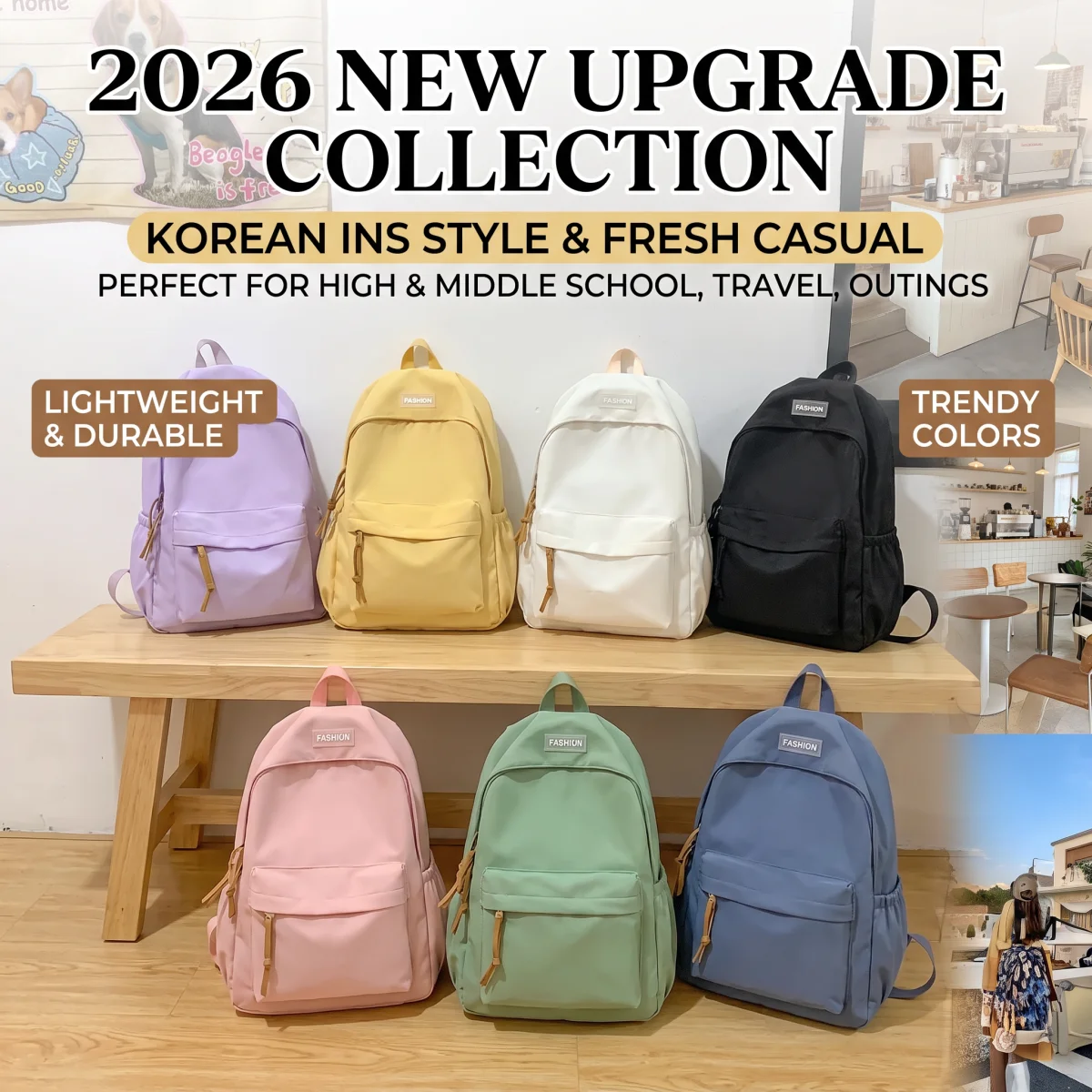 2026 New Upgrade Simple Backpacks For College Students, High School Students, Junior High School Students, Casual Backpacks, Bac