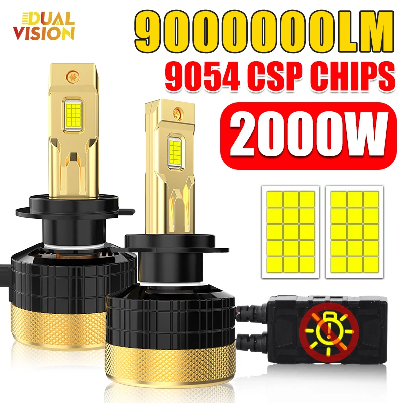 

2000W H4 H7 H11 LED Headlight 9000000LM 30PCS 9054 CSP Canbus H1 H8 HB3 HB4 9005 9006 9012 HIR2 6000K White Car Lamp Fog Light