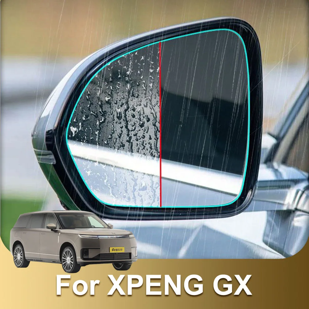 2 Pcs Fit For Xpeng GX Rear View Mirror Rainproof Film TUP Material Automotive Modification Supplies Improve Clarity Of Vision