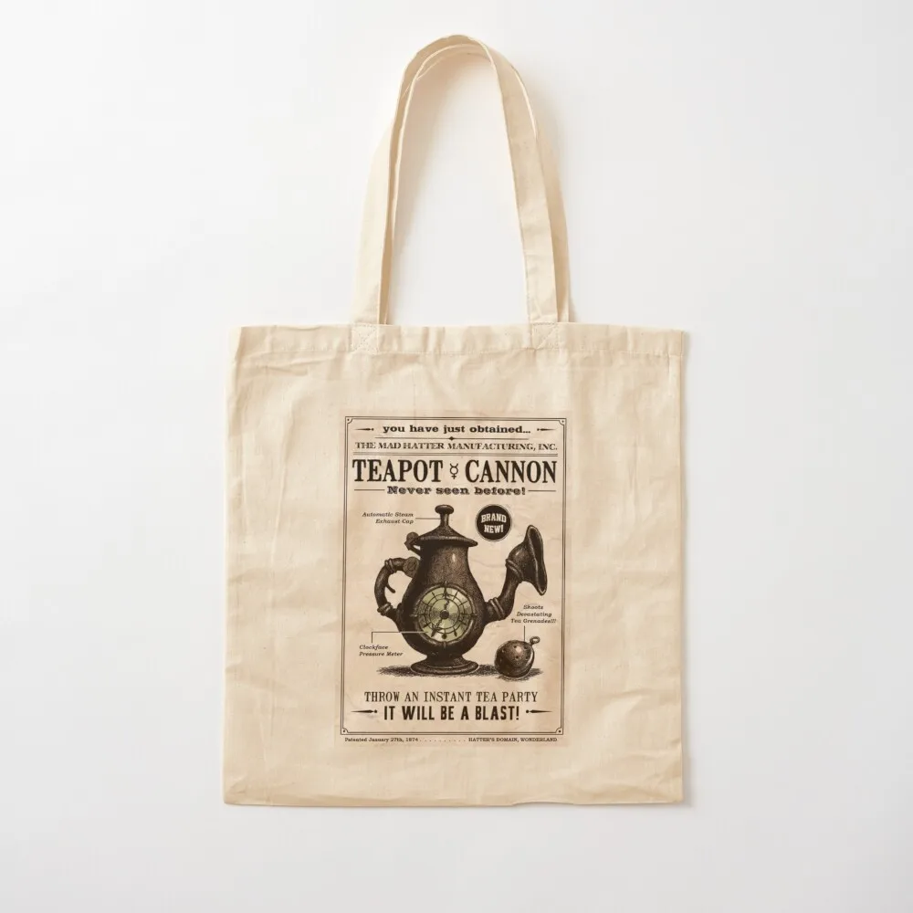 

Alice Madness Returns's Teapot Cannon Tote Bag Cloth bag Canvas bag for women cute tote Canvas Tote