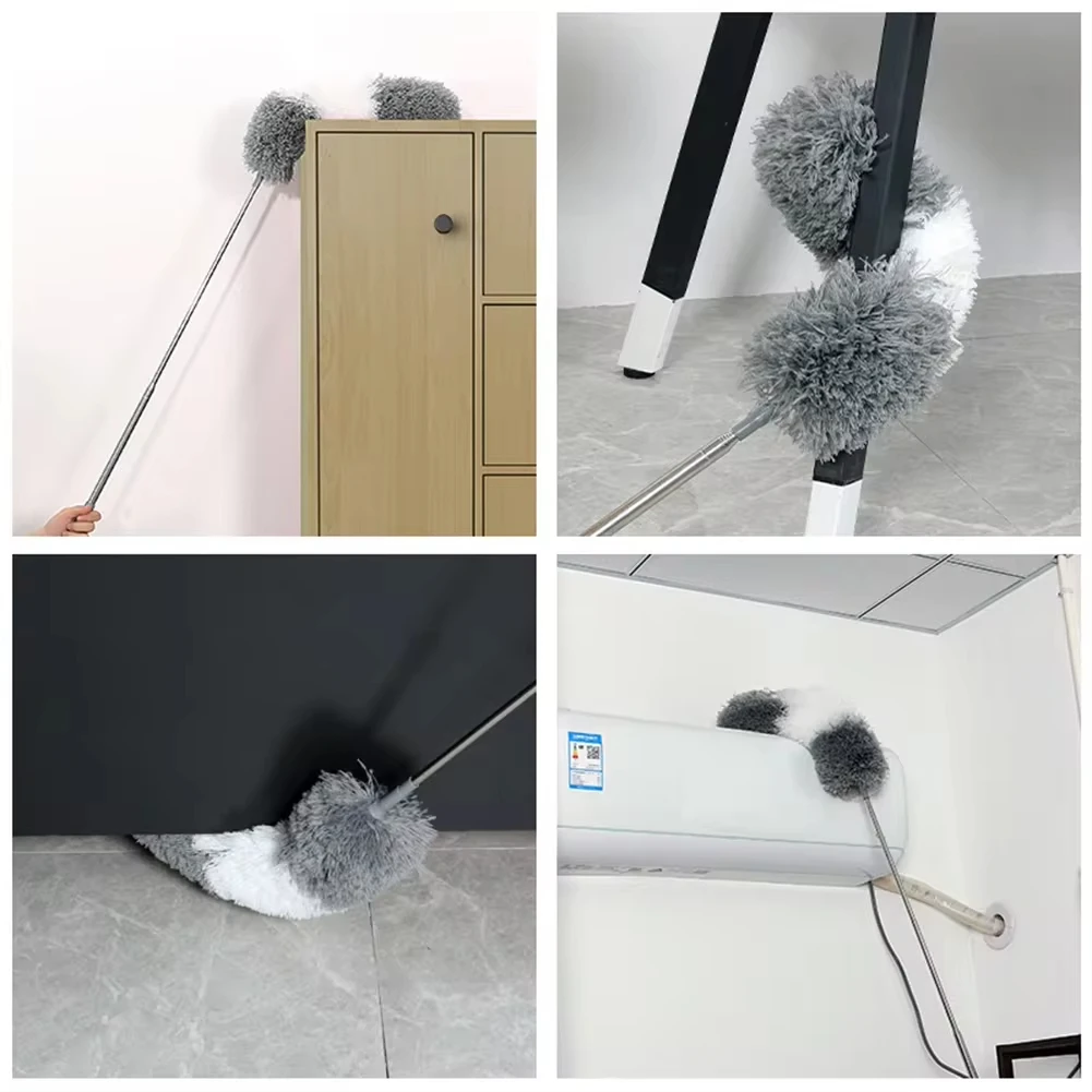 New Microfiber Duster Extendable Duster Cleaner Brush Telescopic Ceiling Microfiber Brushes Bendable Dust Cleaning image 4