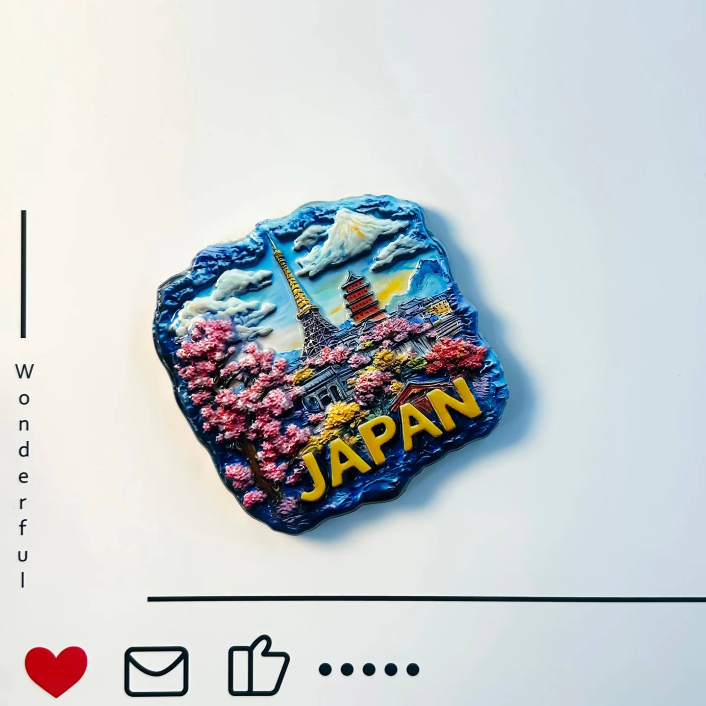Japan, Creative Cherry Blossoms, Tokyo Tower, High Quality, City Scenery, Tourist Souvenirs, Refrigerator Stickers