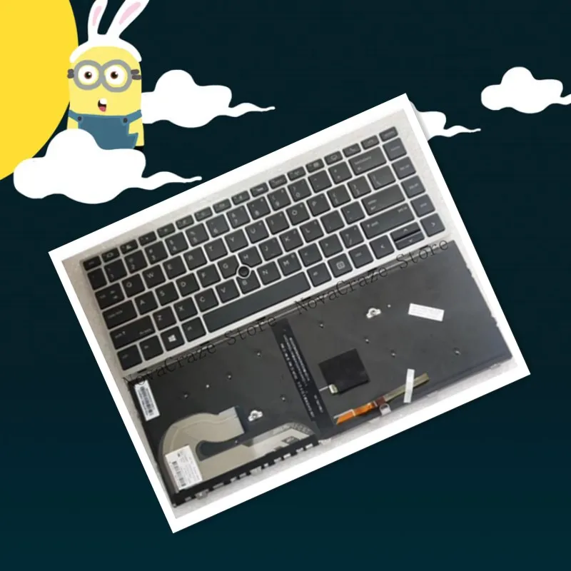 L11307-001, 6037B0138601, L14377-001 New  for EliteBook 840 G5 846 G5 745 G5 US Backlit keyboard W/pointer L14377-001