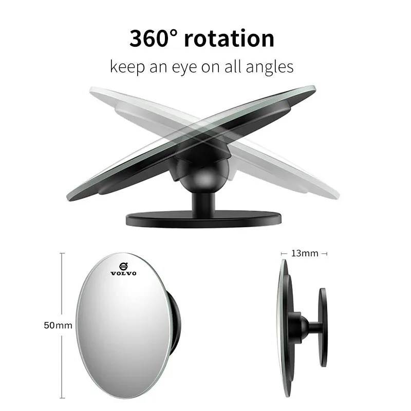 مرآة رؤية خلفية دائرية صغيرة للسيارة ، ، إكسسوارات سيارات ، Volvo XC90 V90 V60 XC60 V40 S80 S60 S90 C40 V70 XC70 C30
