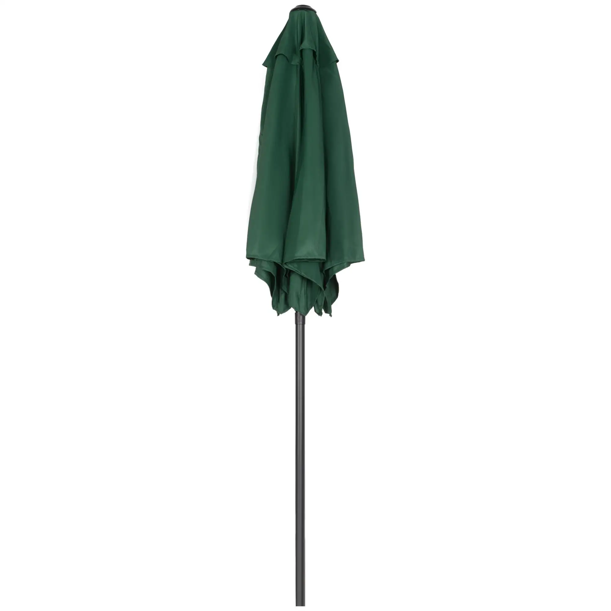 Sombrilla de terraza de 196 cm con poste de aluminio, toldo de poliéster impermeable con ventilación, parasol verde para jardín y patio.