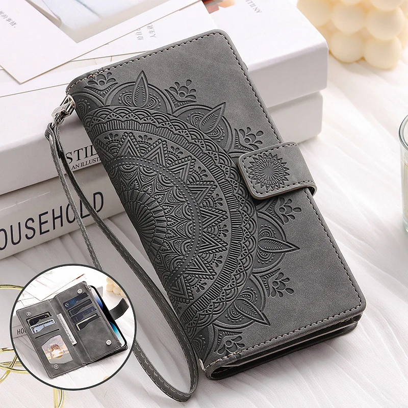 

2024 тисненый бумажник на молнии для Google Pixel 7 Pixel 7 Pro, слоты для карт, чехол для телефона из искусственной кожи для Google Pixel 6A 6 6 Pr