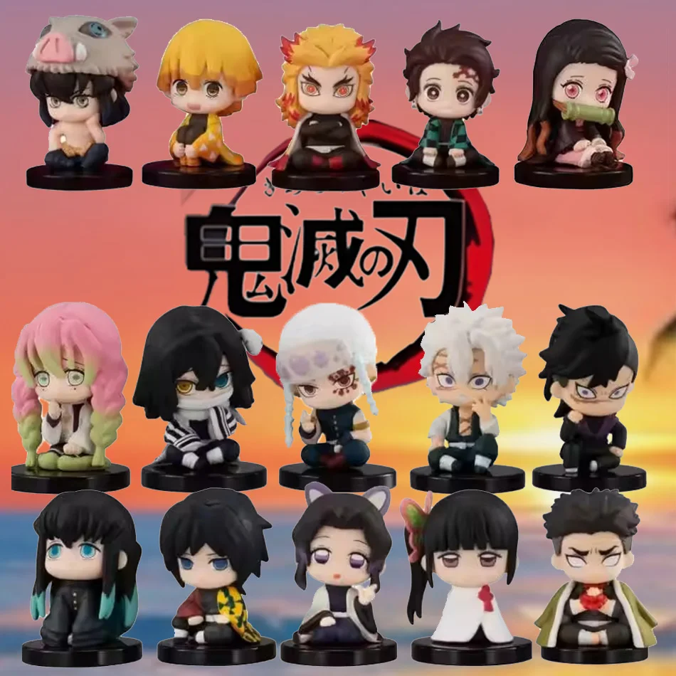 Demon Slayer Kimetsu No Yaiba Anime Theater Edition Action Figure Set - Kamado Tanjirou Nezuko Agatsuma Zenitsu PVC Collectible