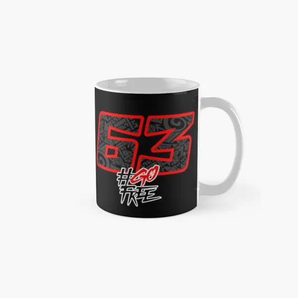 Pecco Bagnaia 63 Classic  Mug Tea Photo Drinkware Coffee Image Design Handle Round Simple Printed Cup Gifts Picture
