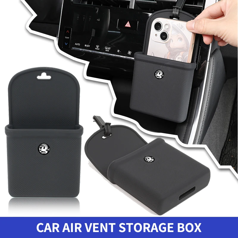 Car Vent Storage Box Storage Bag Tidy Organizer Phone Holder Interior For Vauxhall VXR Dokker Lodgy Logan Sandero Duster Stepway