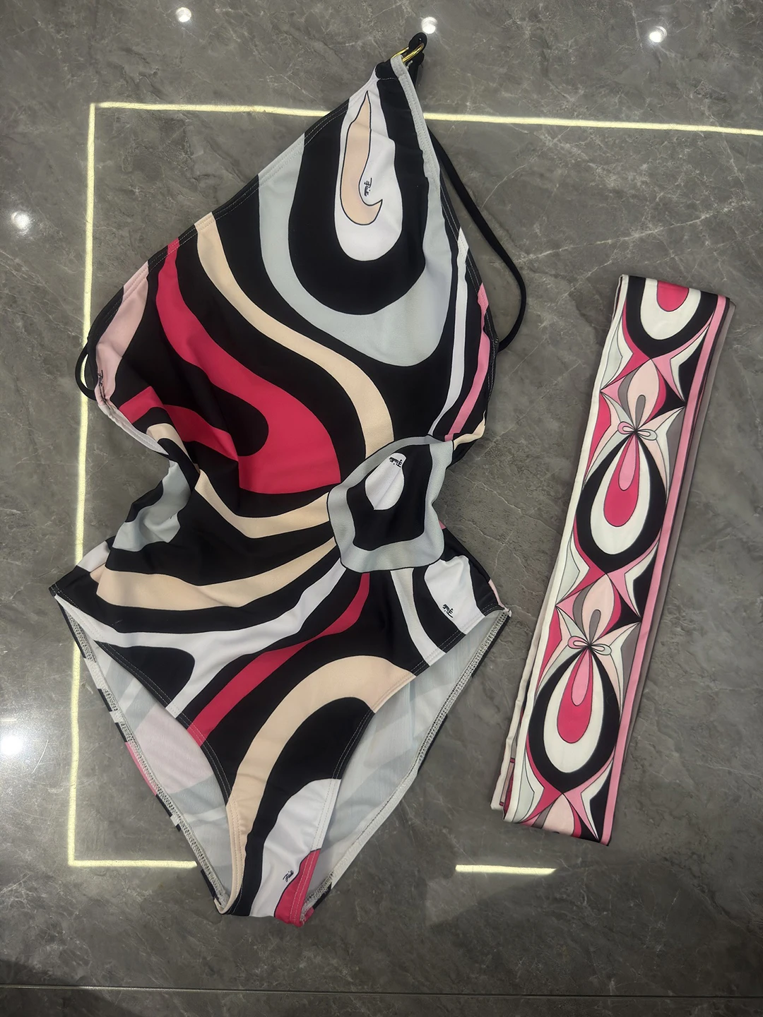 

Женский купальник с повязкой на голову, сексуальный комплект бикини из трех предметов, дизайнерский бренд, пляжный спортивный купальник