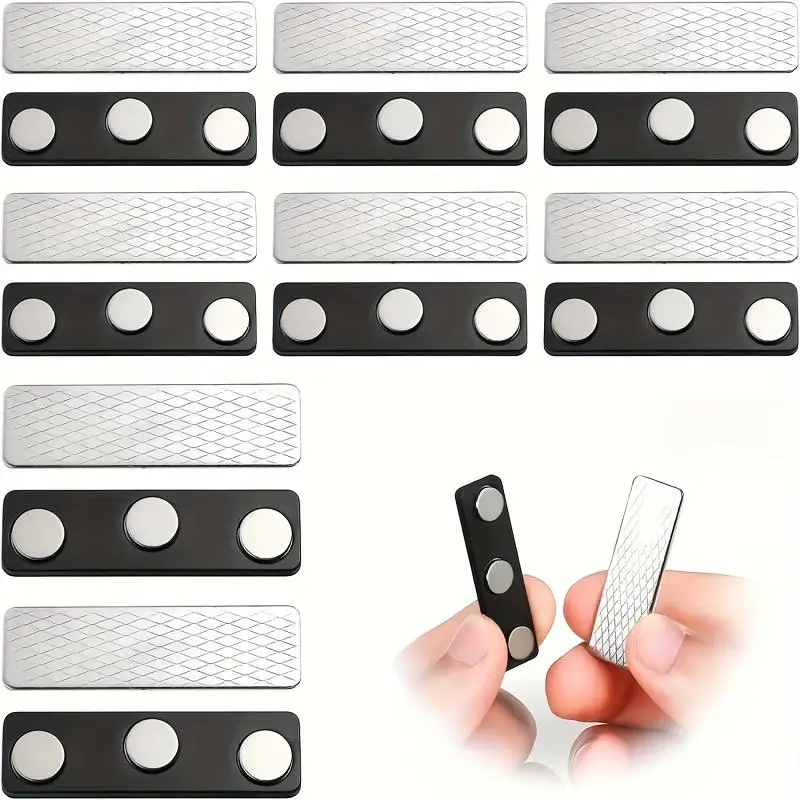 Magnetic Name Badge Holders Rust-Proof Strong Magnets 1/2/4/8/12/20Pairs for Office Conference Daily Use