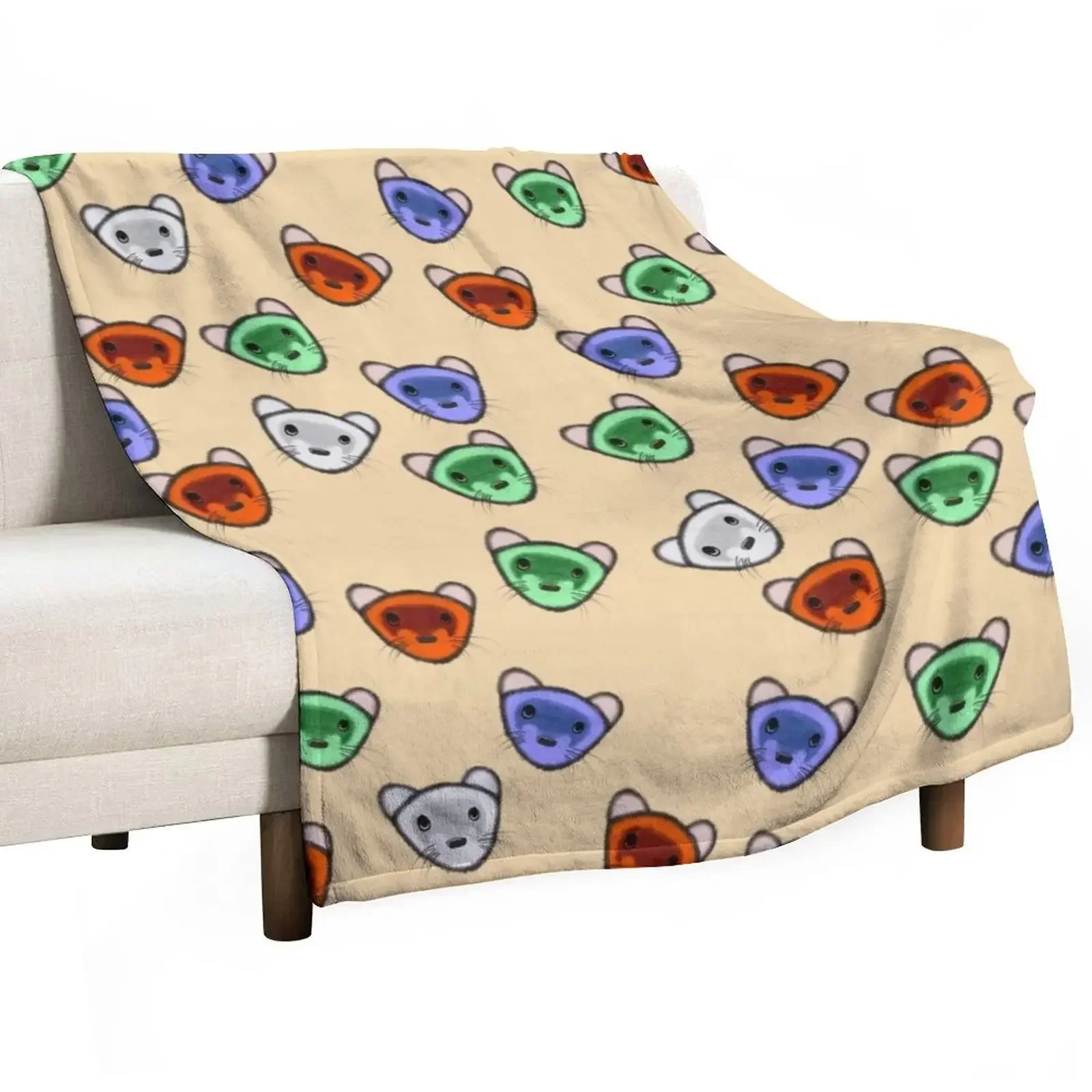 RGB Ferrets Throw Blanket wednesday Weighted Blankets