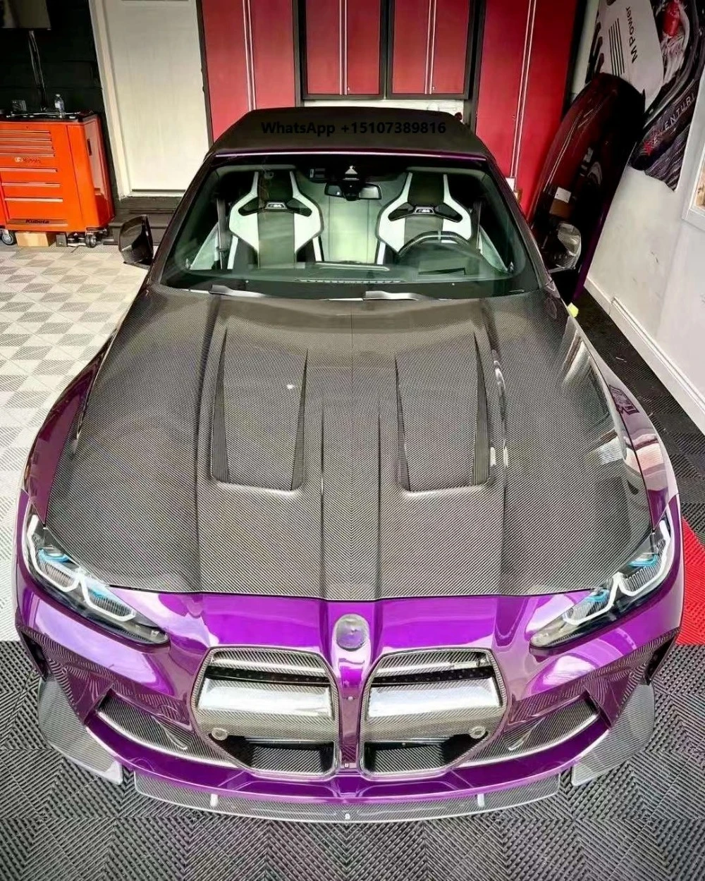 

Replacement Style Carbon Fiber Front Hood Engine Bonnet for M3 G80 M4 G82 2021+ Replacement Carbon Fiber Hood