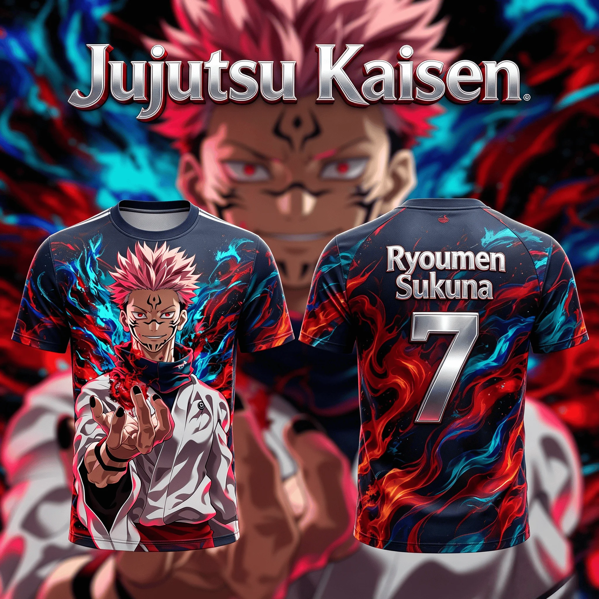 Anime Jujutsu Kaisen Ryomen Sukuna 3D Print Breathable Sports T-shirt Y2K 2026 Summer Trendy Unisex Tops for Adults Kids