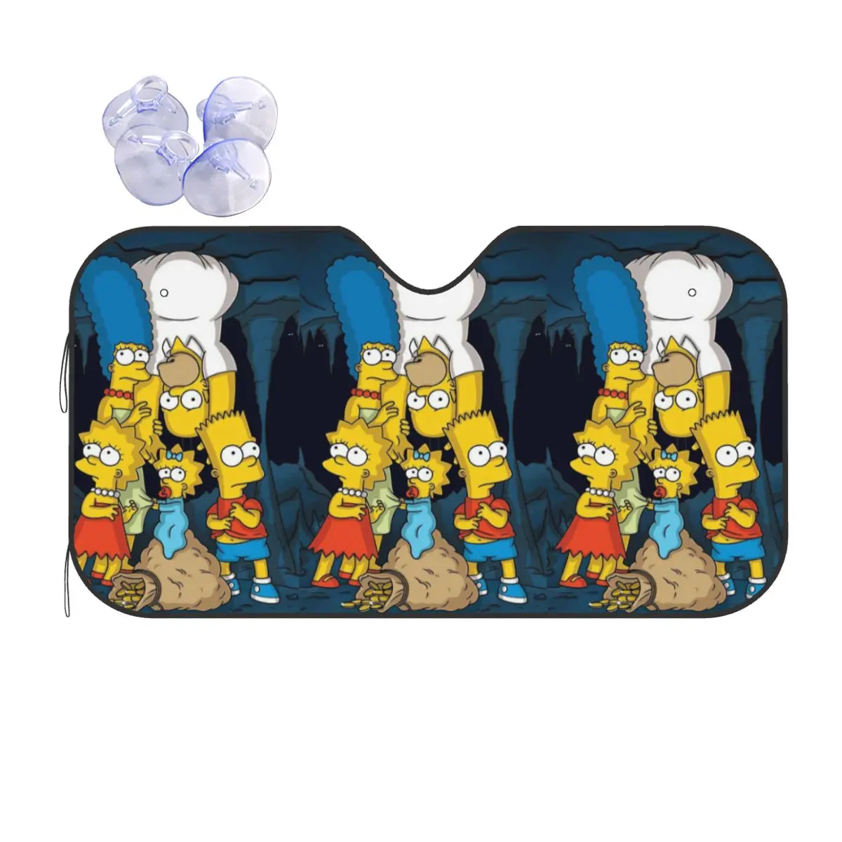 

Custom Halloween The Simpsons Car Windshield Sunshade Cartoon Front Windshield Sun Shade Visor