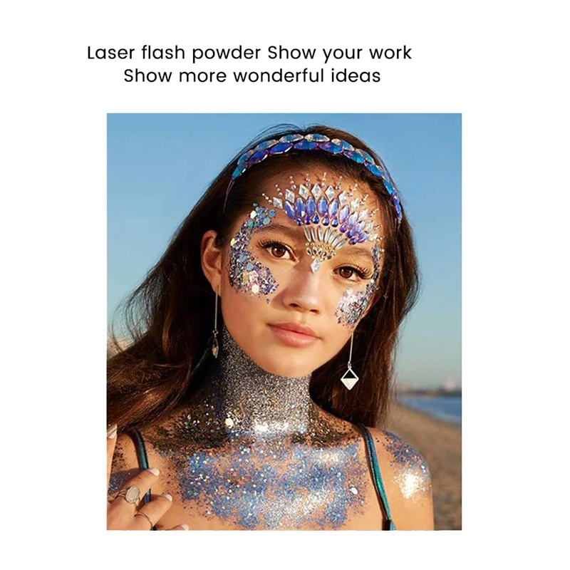 Fit Colors paillettes Gel Glitter Scale Face Lip Eye Shadow Eye Sparkly Hair Shimmer Gel Flash paillettes decorazione del partito trucco