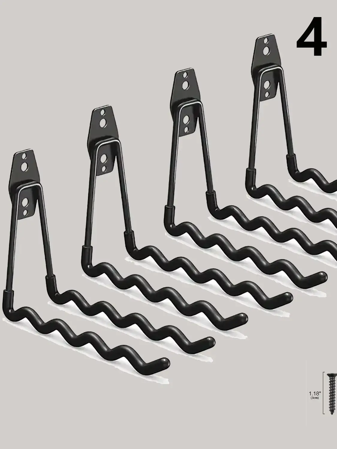 AliExpress NONE Heavy Duty Metal Hook Garage Organizer Wall Mount Anti-slip Bicycle Hanger Hooks Storage Hook For Ladders Garden Tool