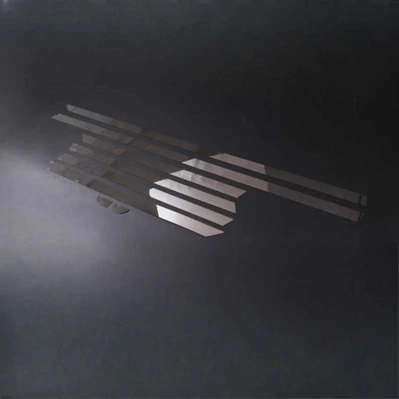 ل ريفيان R1T 2022-2025 الفولاذ المقاوم للصدأ الفضة باب السيارة الجسم الجانب الديكور شرائط ملصق الكسوة اكسسوارات السيارات الخارجية